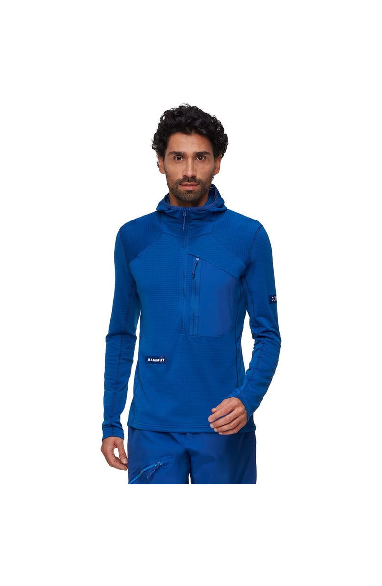 Mammut Eiger Nordwand Advanced Fl 1/2-Zip Hooded Jacket - Men's, Main, color, Eiger Blue