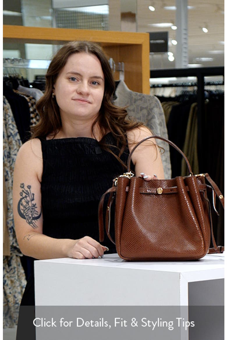 Romy Snake Embossed Leather Bucket Bag video
