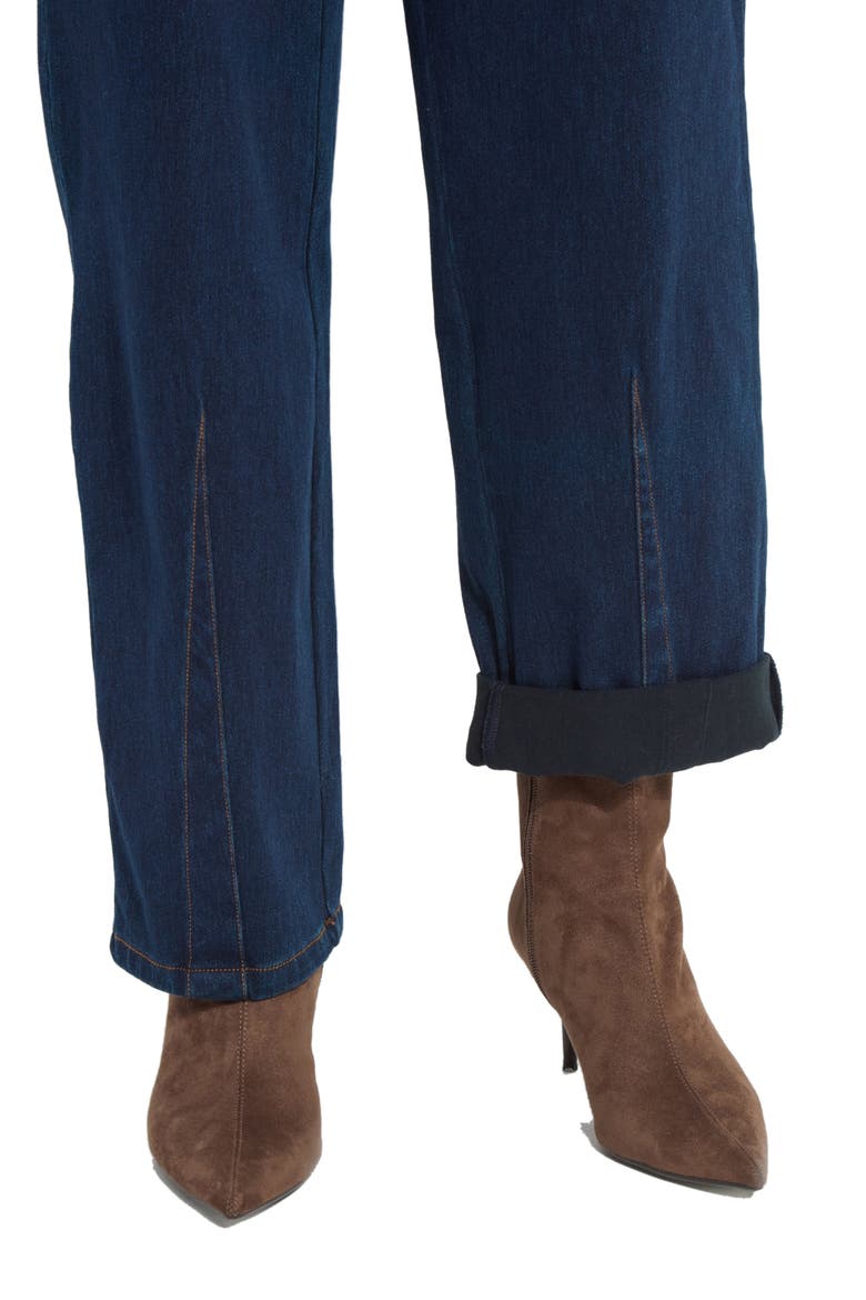 Penelope Curved Cuff Jeans, Alternate, color, INDIGO