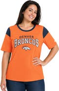 STARTER Women's Starter Orange Denver Broncos Plus Size Linebacker Slub T-Shirt