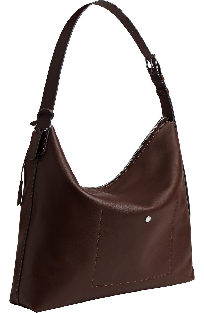 COACH Mott Leather Messenger Bag, Alternate, color, Maple