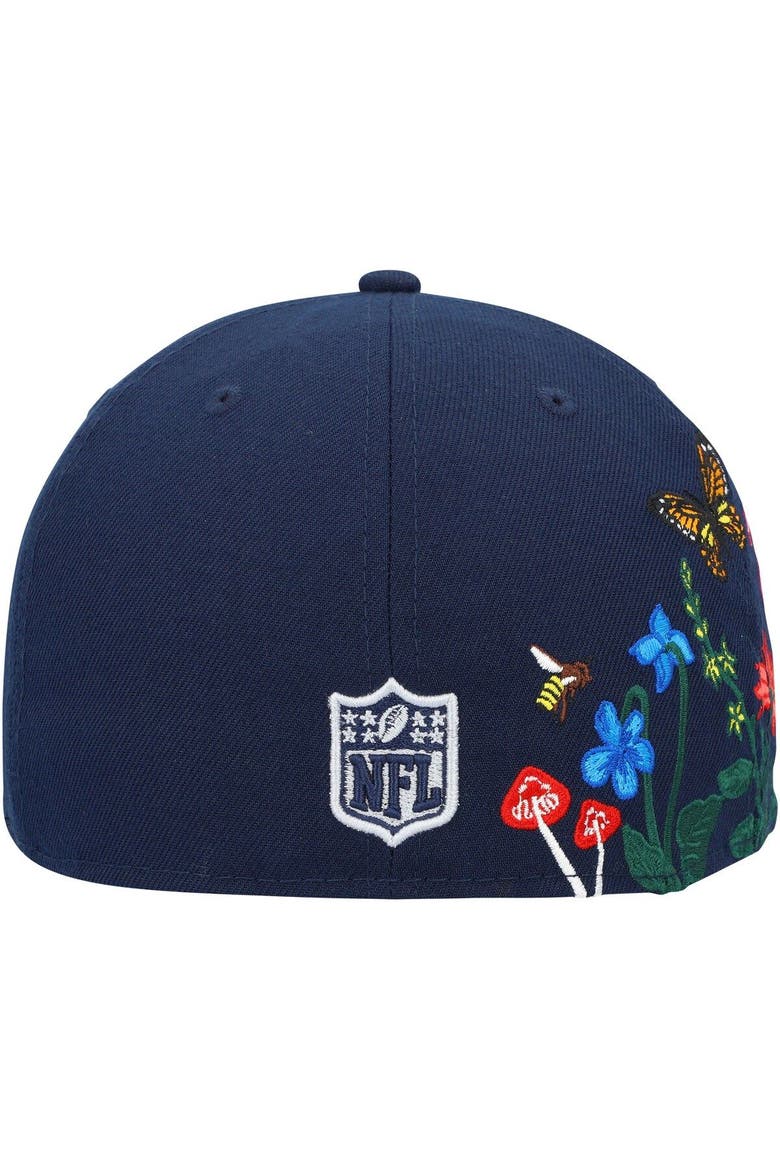 Men's New Era  Navy Dallas Cowboys Blooming 59FIFTY Fitted Hat, Alternate, color, Navy