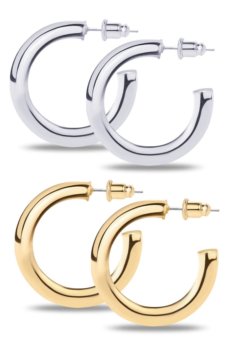 ES JEWELRY Set Of 2 Hoop Earrings, Alternate, color,