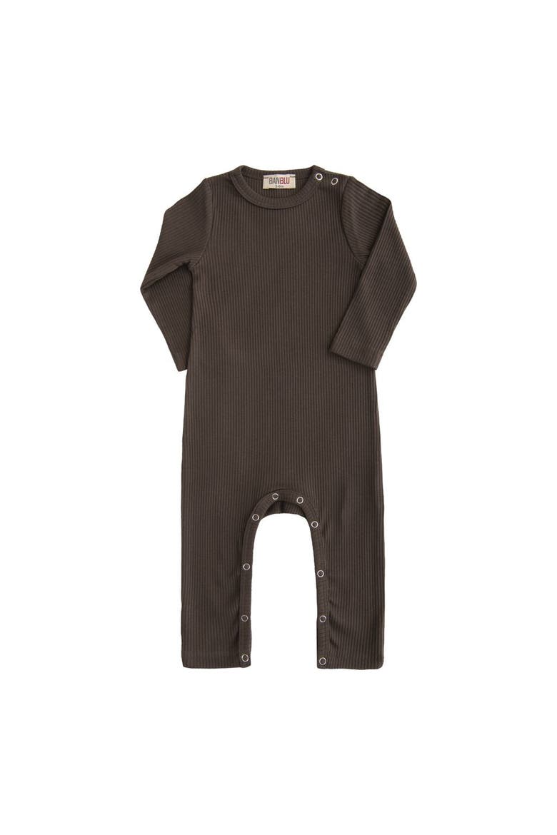 Long Sleeved Modal Romper, Main, color, Brown