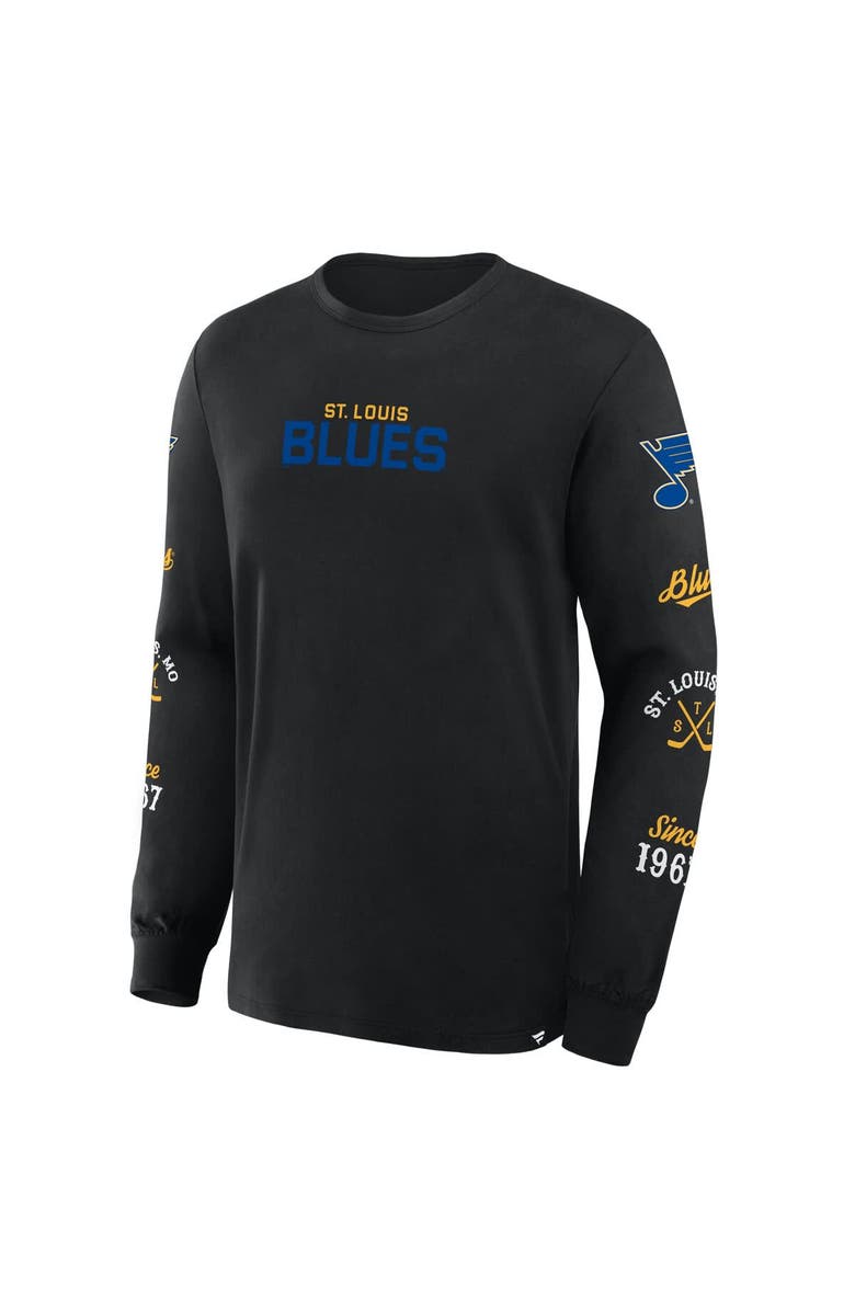 FANATICS Men's Fanatics Black St. Louis Blues Boxed In Legacy Long Sleeve T-Shirt, Alternate, color, Black