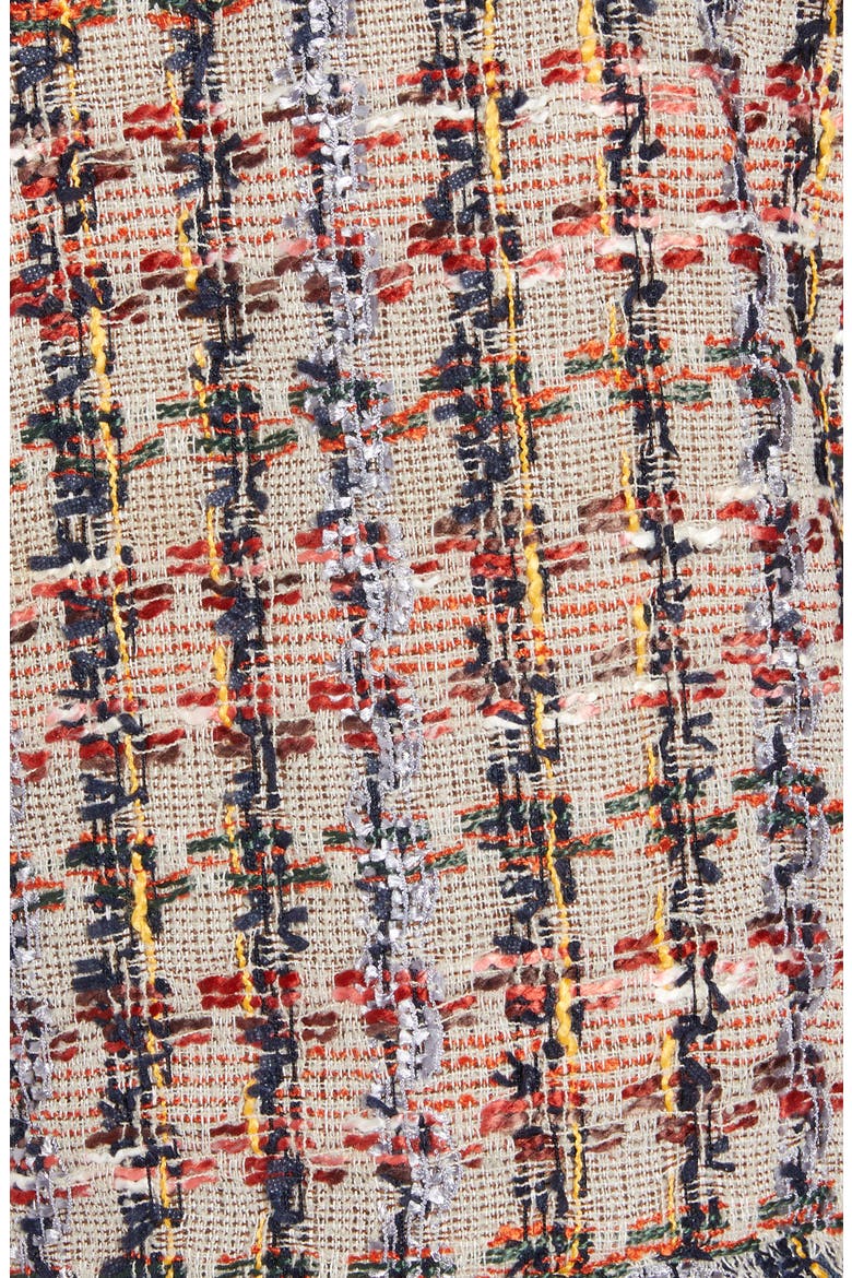 Raw Edge Cotton Blend Tweed Jacket, Alternate, color, TAN MULTI TWEED