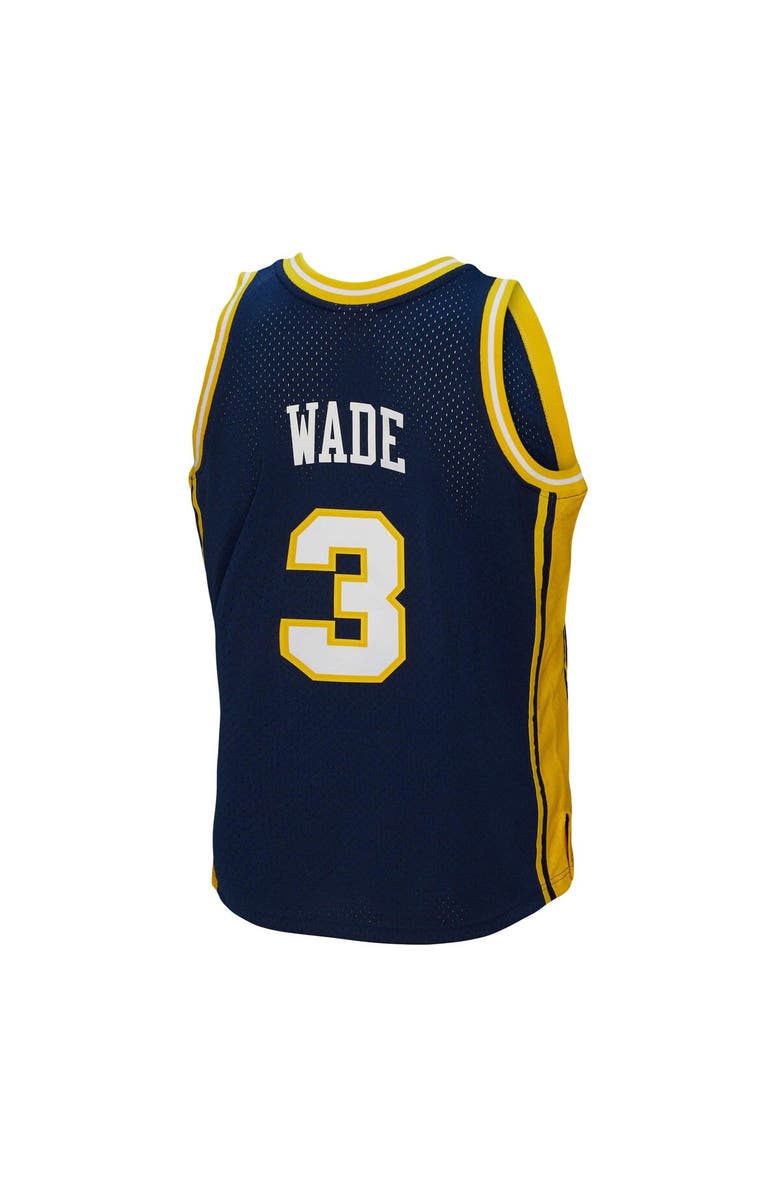 Mitchell & Ness Men's Mitchell & Ness Dwyane Wade Navy Marquette Golden Eagles 2002/03 Player Swingman Jersey, Alternate, color, 