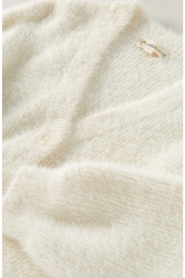 Kids' Eyelash Chenille Cardigan, Alternate, color, IVORY EGRET