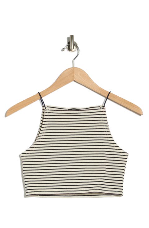 Stripe Cotton Crop Tank