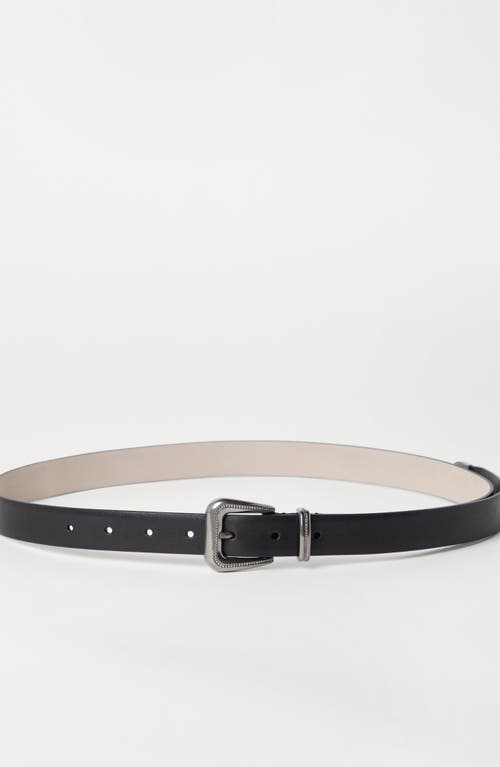 Brunello Cucinelli Vachetta Belt With Monili In Black