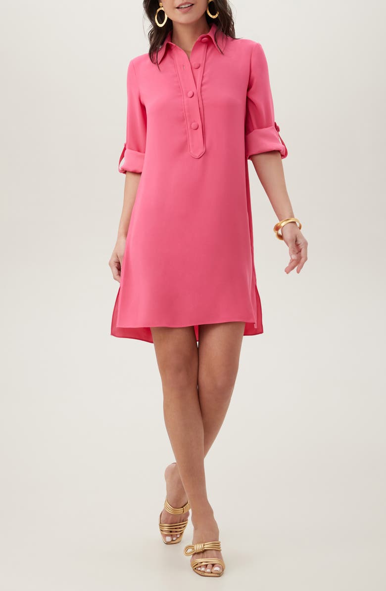 Trina Turk Portrait Collar Shirtdress, Main, color, 