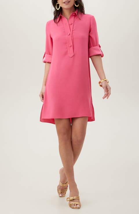Portrait Collar Shirtdress