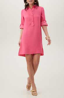 Trina Turk Portrait Collar Shirtdress
