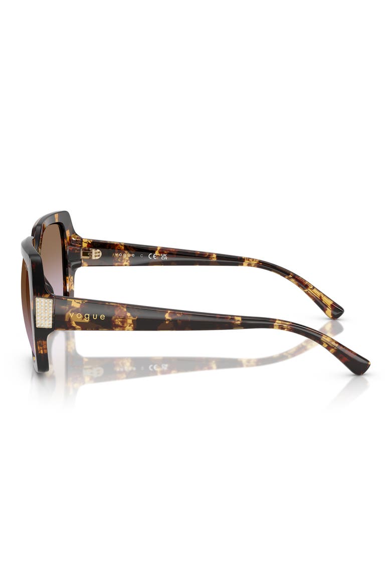 55mm Irregular Sunglasses, Alternate, color, BLOND HAVANA