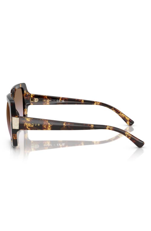 Vogue 55mm Irregular Sunglasses In Blond Havana
