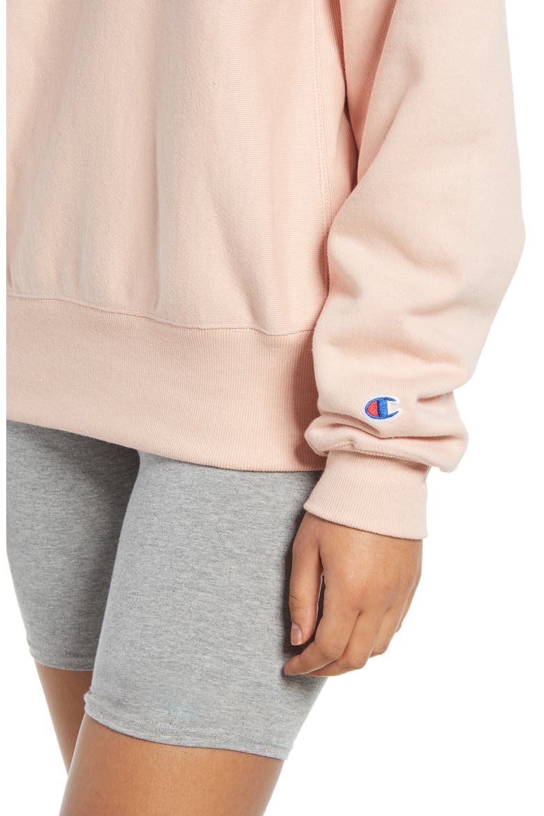 Reverse Weave® Boyfriend Sweatshirt, Alternate, color, BLUSHING PEACH