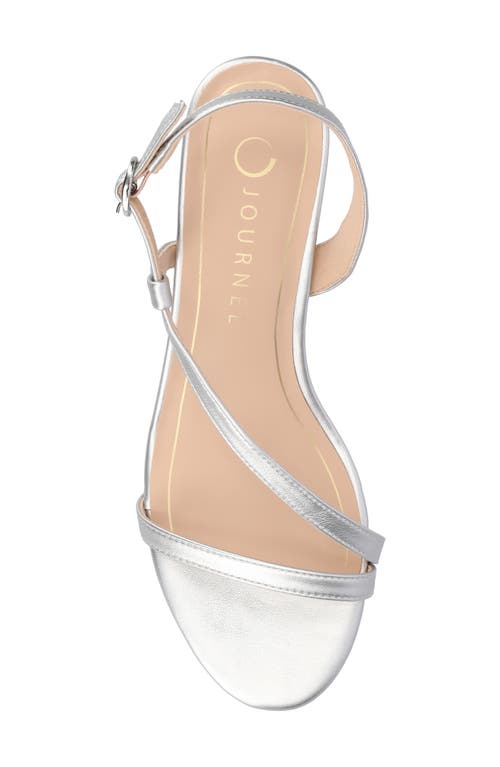 Journee Collection Jemry Kitten Heel Sandal In Silver