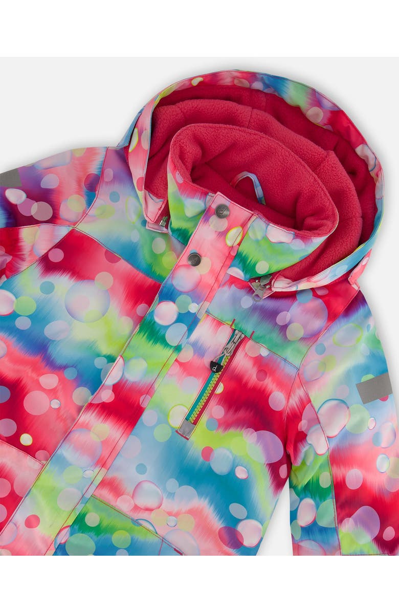 Deux par Deux Girl's One Piece Snowsuit Printed Multicolor Bubbles, Alternate, color, 
