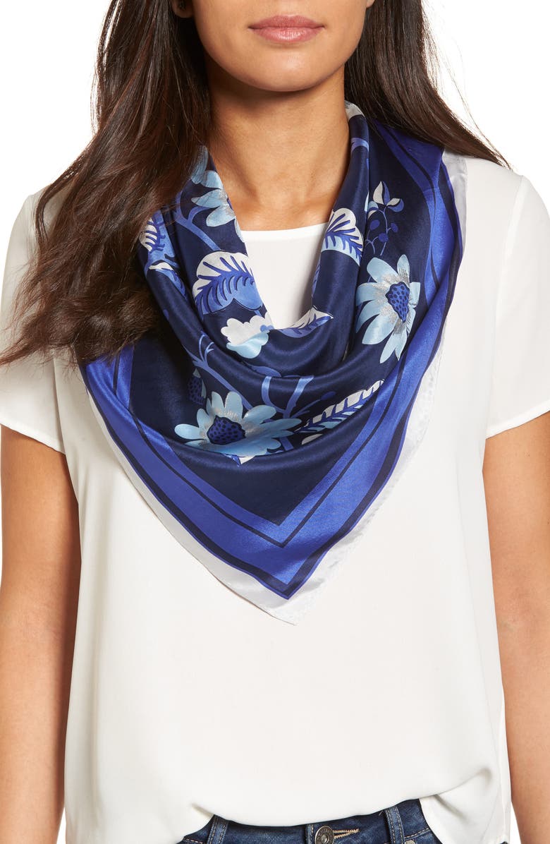 Echo Bloomsbury Square Silk Scarf, Main, color, 