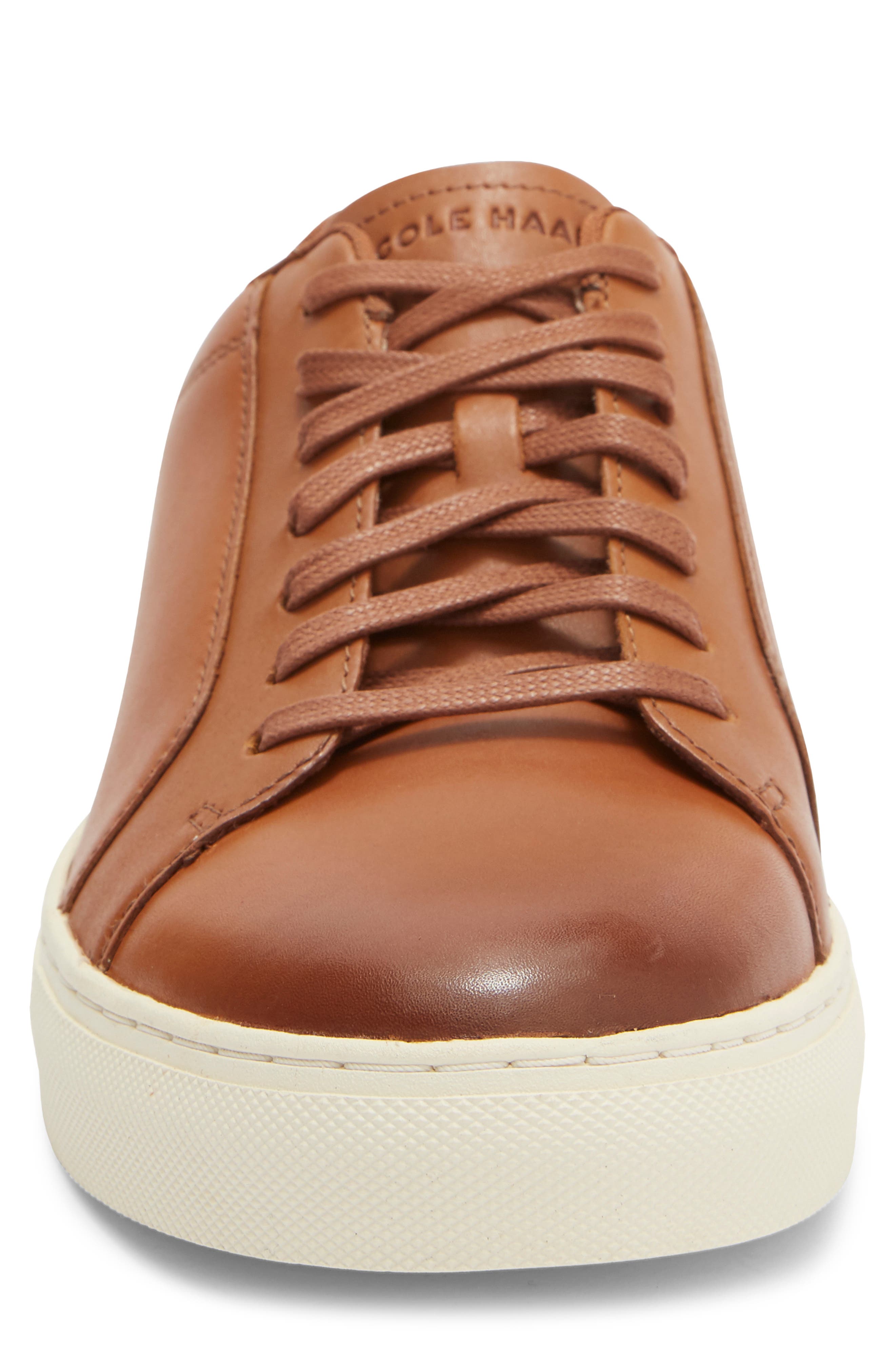 Cole Haan Grand Series Jensen Leather Low Top Sneaker, Alternate, color, British Tan