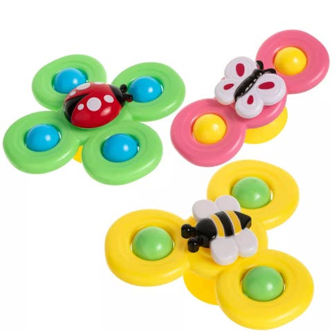 Suction Cup Spinner Sensory Bath Toy Set