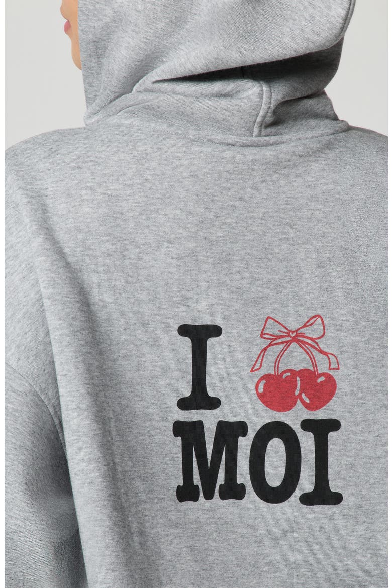 Cozy Crush Forever Embroidered Oversize Graphic Zip Hoodie, Alternate, color, HEATHER GREY CHERRY