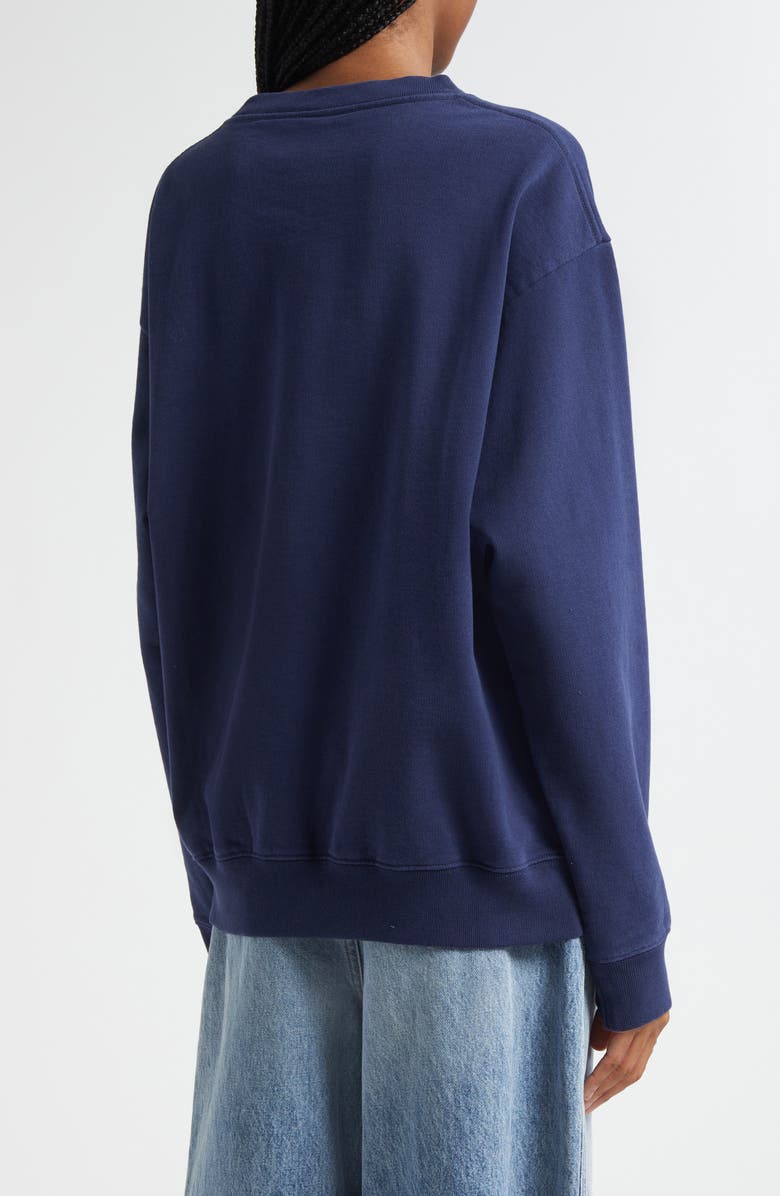 Sporty & Rich Vendome Embroidered Cotton Crewneck Sweatshirt, Alternate, color,