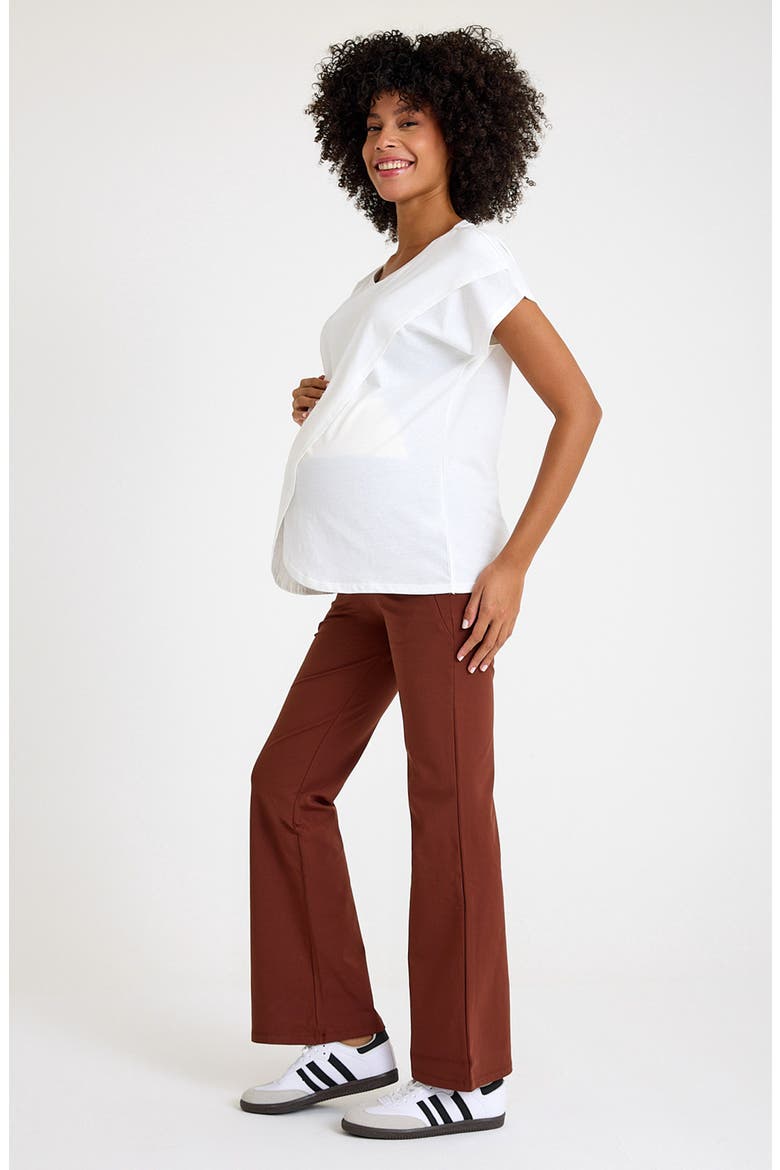 Ultimate Comfort Warm Flare Pants, Alternate, color, CAPPUCCINO
