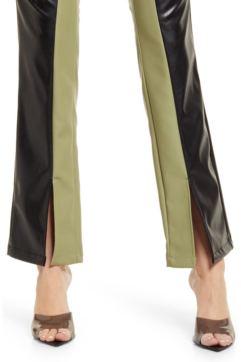 High Waist Faux Leather Pants, Alternate, color, BLACK