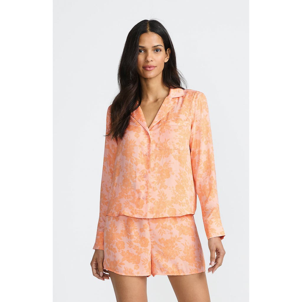 LANDS' END LANDS' END PLUS SIZE MATTE SATIN 2 PIECE PAJAMA SET