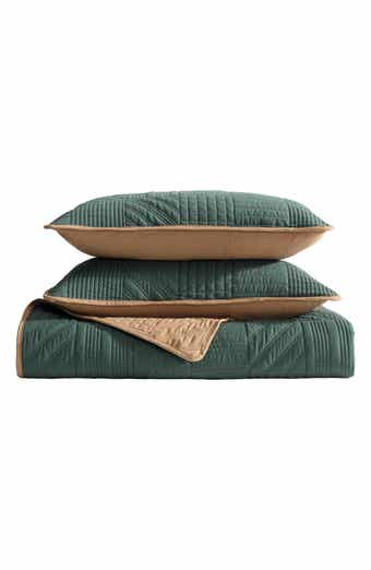 Eddie Bauer Solid Washed Microfiber Quilt Set