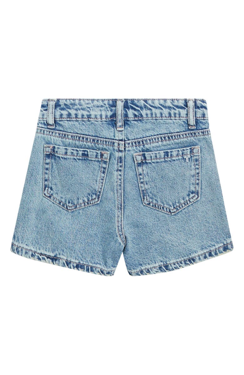 Tractr Kids' Distressed High Waist Denim Shorts, Alternate, color,