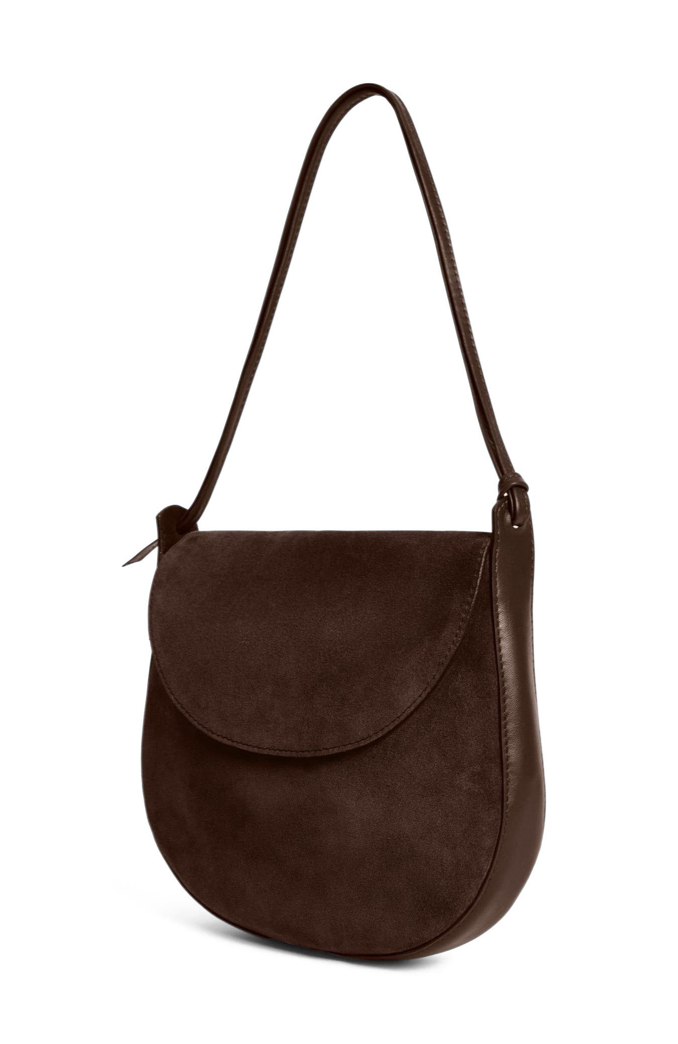 Juliette Suede Shoulder Bag, Alternate, color, Chocolate Suede