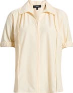 Theory Short Sleeve Cotton Blend Shirt