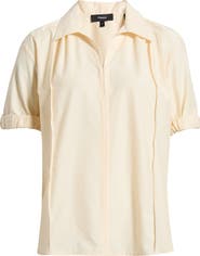 Theory Short Sleeve Cotton Blend Shirt