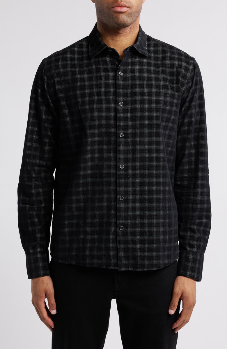 Southland Plaid Corduroy Button-Up Shirt