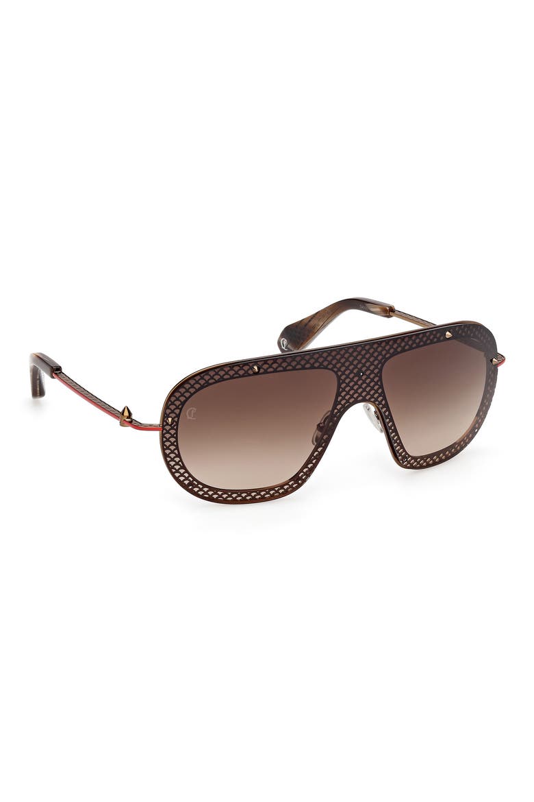 130mm Shield Sunglasses, Alternate, color, BRONZE / BRONZE RED ENAMEL
