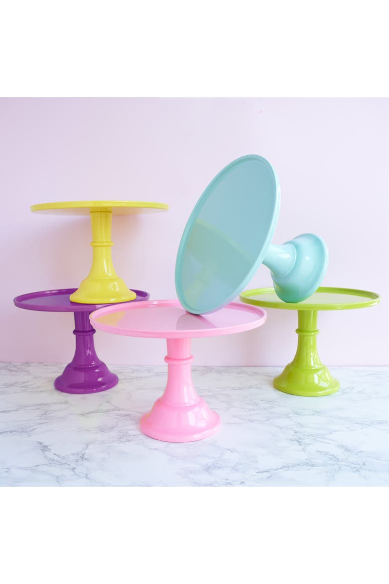 Melamine Cake Stand in Pink, Alternate, color, Pink