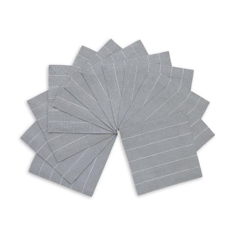 Linen Cocktail Napkins - Pinstripe