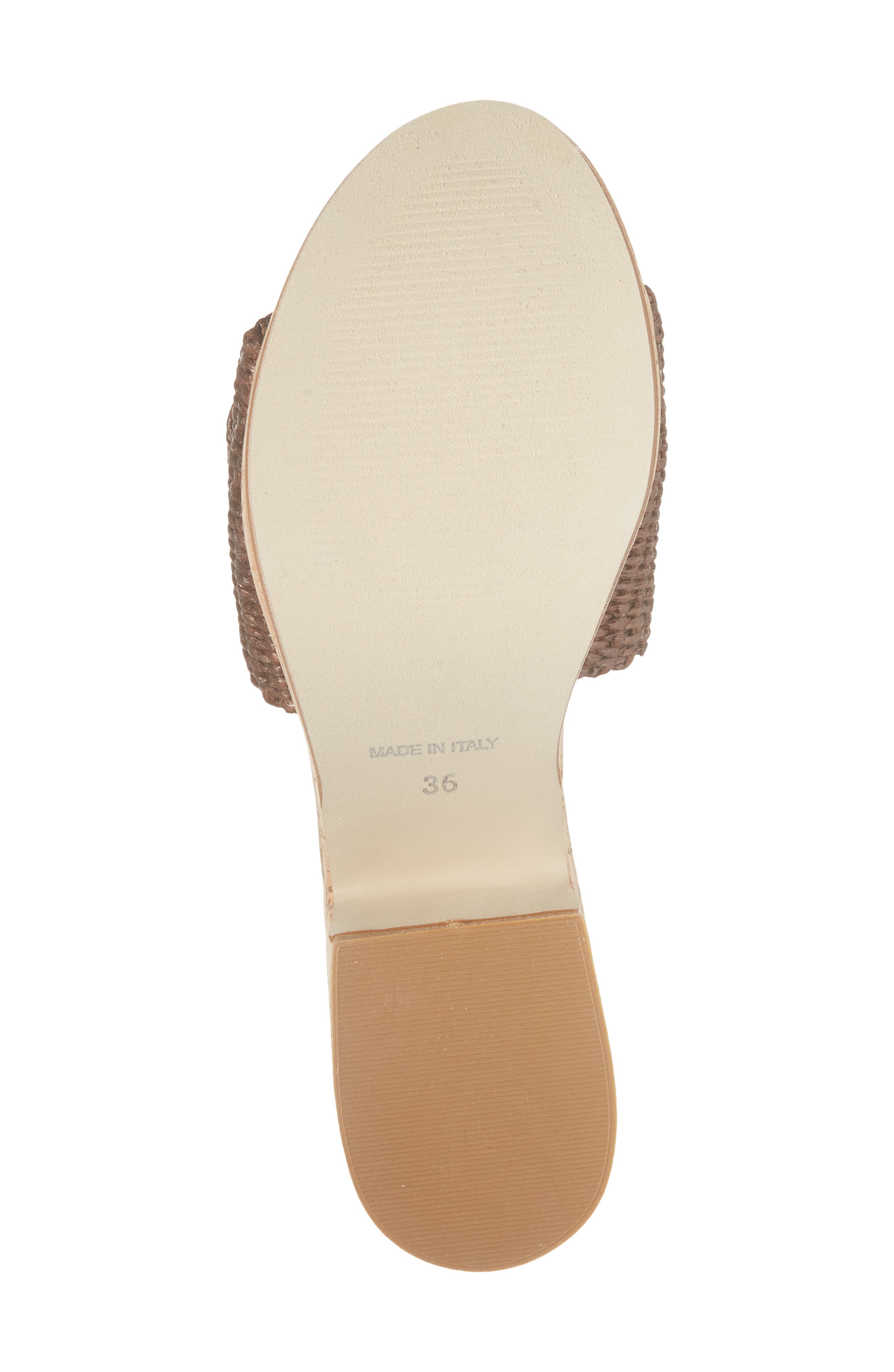 Chocolat Blu Gani Platform Slide Sandal, Alternate, color, Brown Raffia