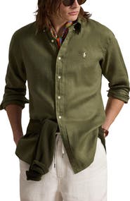 Polo Ralph Lauren Classic Fit Linen Button-Down Shirt