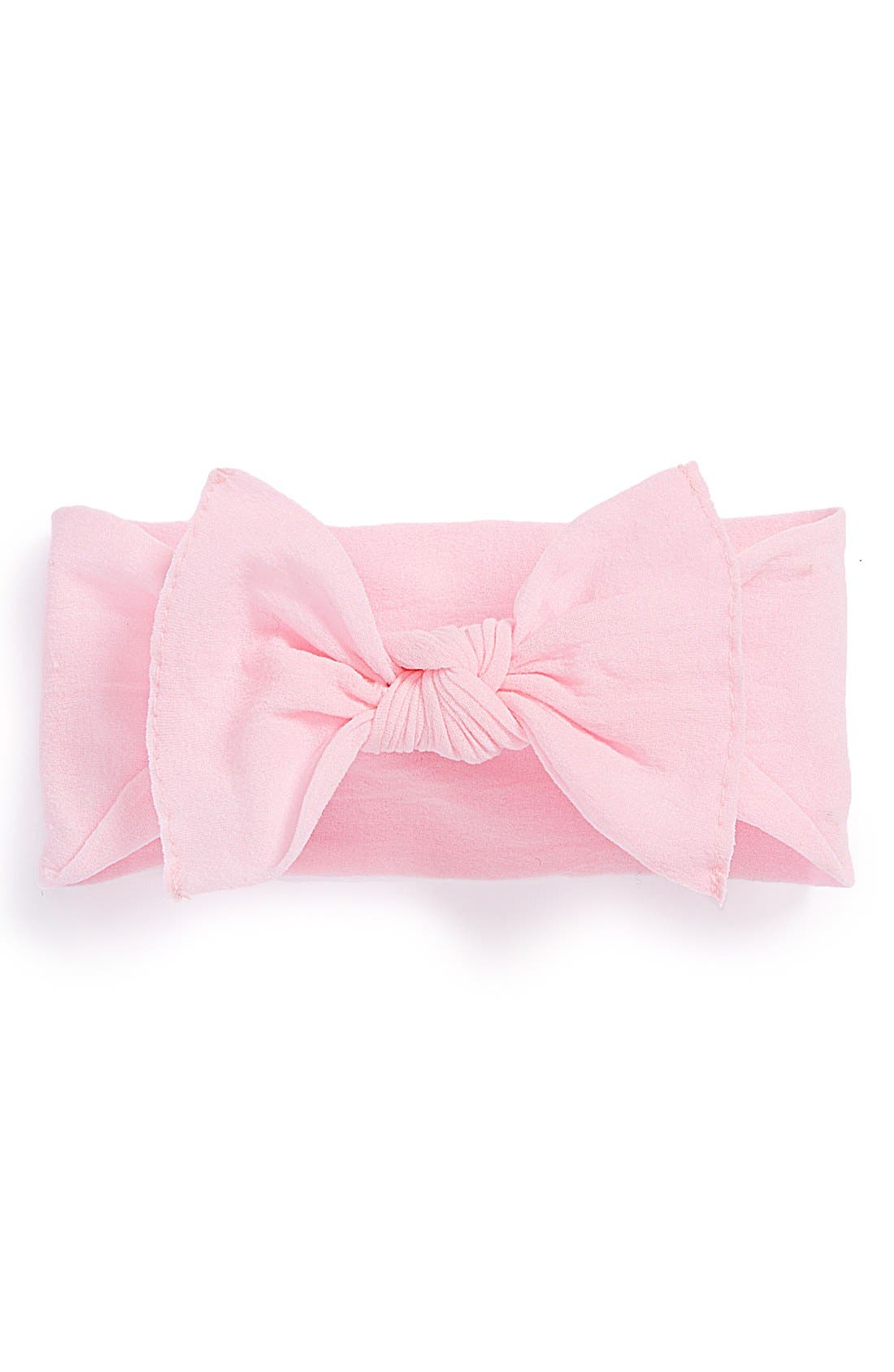 Baby Bling Knotted Bow Headband in Pink 