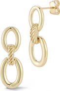 Ember Fine Jewelry 14K Yellow Gold Link Drop Earrings