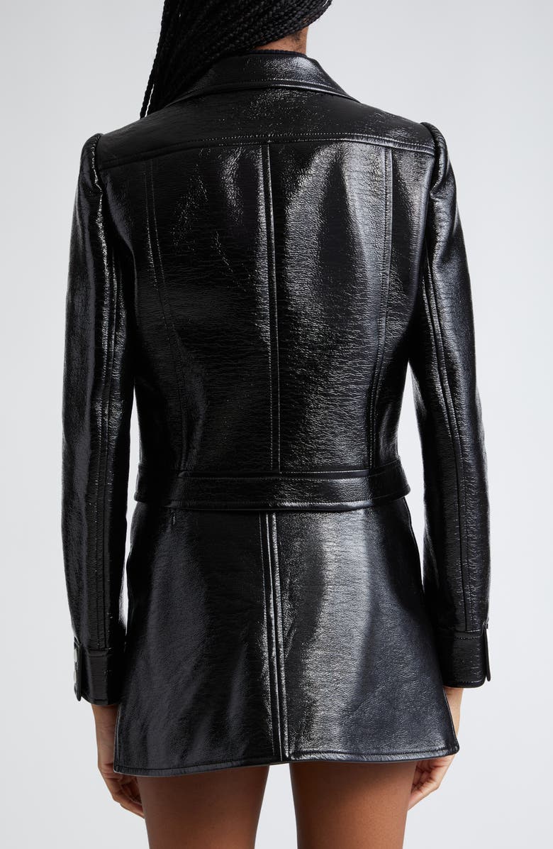 Courrèges Re-Edition Vinyl Jacket, Alternate, color, Black