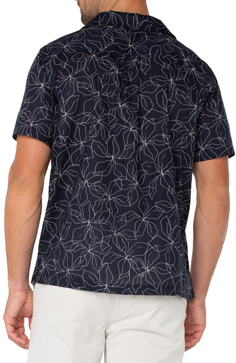 Liverpool Los Angeles Floral Cotton Camp Shirt, Alternate, color, 