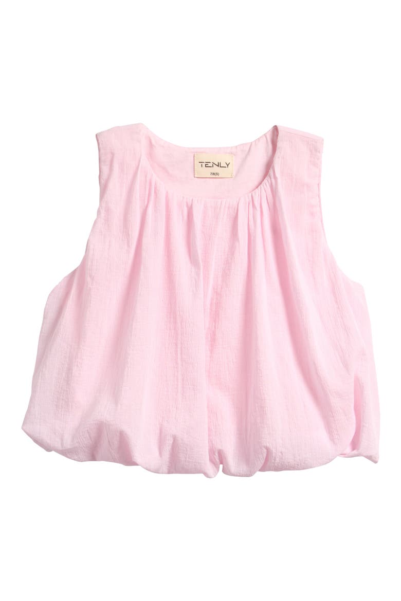 Kids' Grecian Cotton Gauze Bubble Top, Main, color, PINK GUAVA