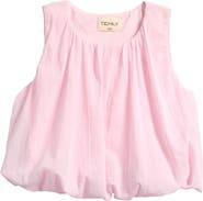 TENLY Kids' Grecian Cotton Gauze Bubble Top