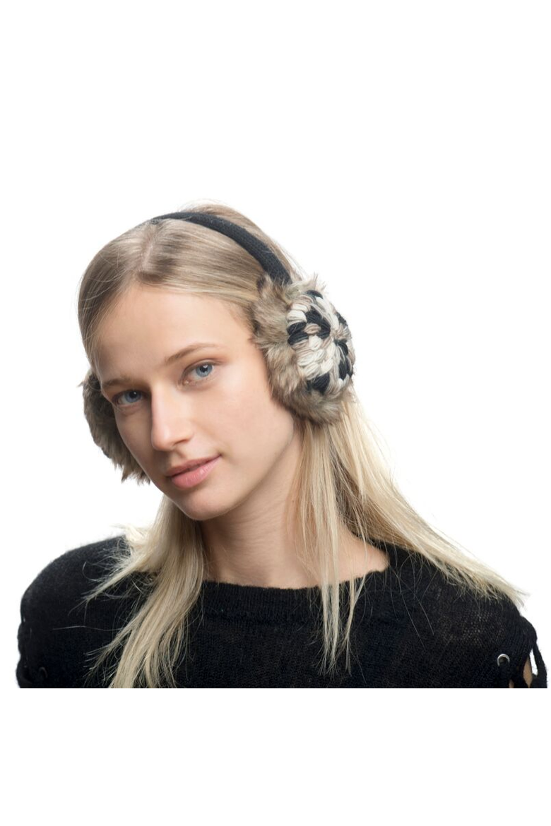Kaleidoscope Earmuffs, Alternate, color, White Multi