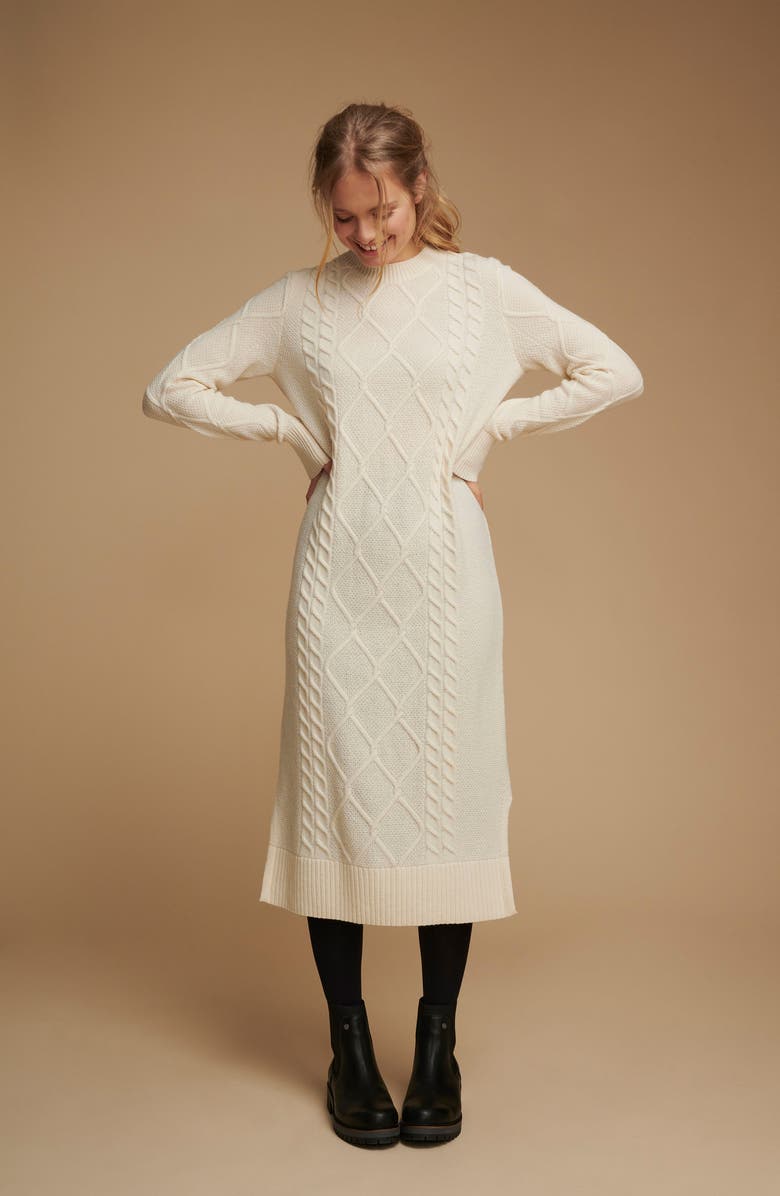 Barbour Burne Long Sleeve Wool Blend Sweater Dress, Alternate, color,