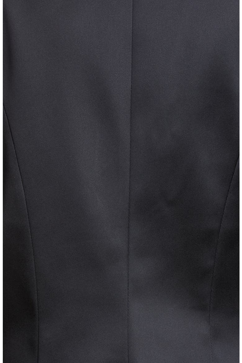 Kenzie Satin Double Breasted Blazer, Alternate, color, BLACK